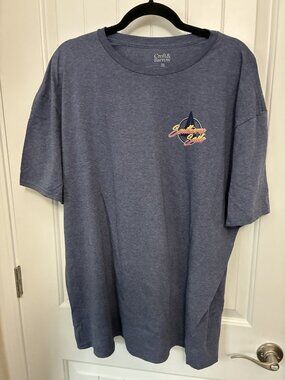 Croft And Barrow Southern Sails Tee In Grey 2XL